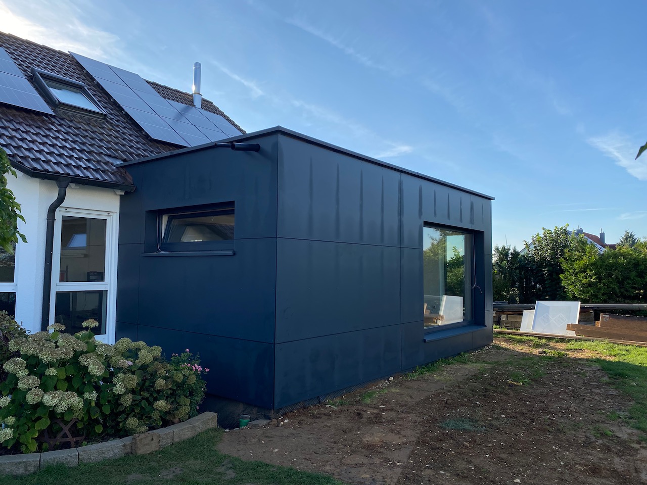 Anbau in Holzbauweise an ein Bestandshaus in Weidenstetten